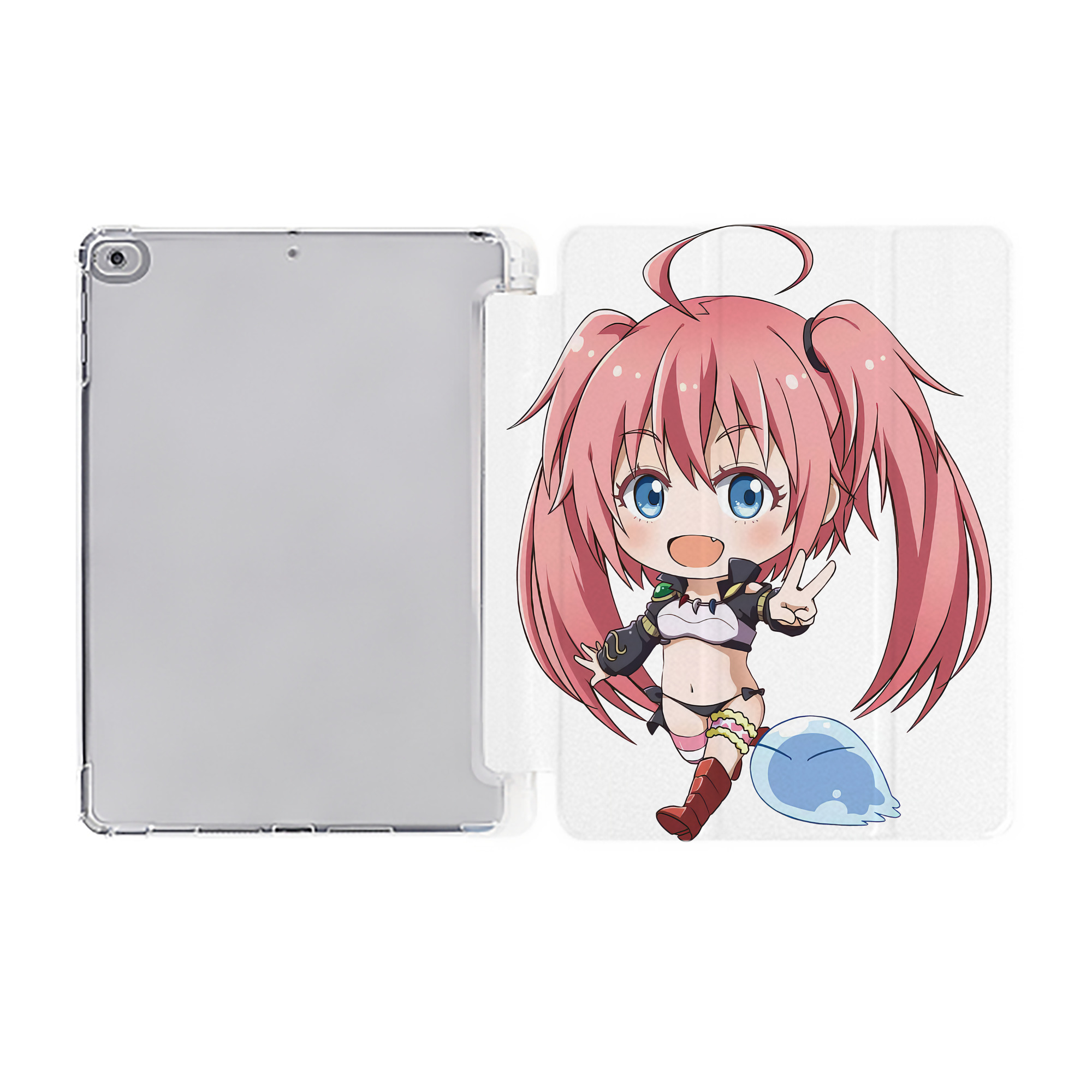 （画像用） 転スラ Regarding Reincarnated to Slime IPad ケース ペン収納付き 三つ折りスタンド PUレザー×シリコン 対応機種9.5/10.5/10.9インチ